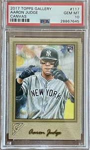 2017 Topps Gallery Canvas Aaron Judge Yankees #117 Rookie PSA 10 Gem Mint! - Picture 1 of 2
