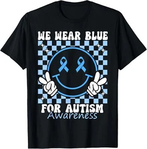 I Wear Blue For Autism Awareness Month Men Women Kids Autism T-Shirt - Picture 1 of 4