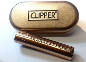 CLIPPER Engraved ROSE GOLD Personalised Metal Lighter Birthday Christmas Gift - Picture 1 of 3