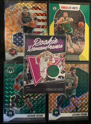 2021-22 NBA Hoops JAYSON TATUM (Celtics) ROOKIE REMEMBRANCE JERSEY Mosaic LOT 🔥 - Image 1 of 4