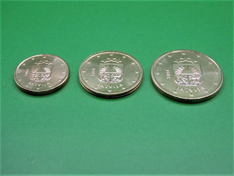 Latvia 2014, 1 - 2 - 5 cents Euro (3 coins) - UNC Cover