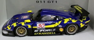 UT Models 1/18 Scale 39723 Porsche 911 GT1 1997 G-Force Blue Diecast model car - Picture 1 of 6