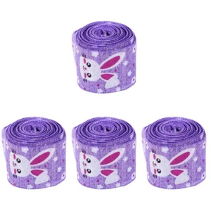 4 Rolls Easter Wired Ribbon Pastel Burlap Gift Wrapping Ribbons Vacation - Picture 1 of 12