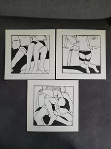 3 uds artista gráfico impreso 23/100 Erotica Comic Art, firmado Spesshardt - Imagen 1 de 8
