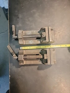 Par de tornos de mesa de banco pequeños vintage para relojeros joyeros - Imagen 1 de 6