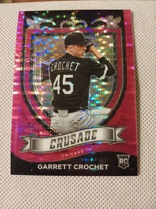 2021 GARRETT CROCHET PANINI PRIZM CRUSADE PINK ROOKIE CARD RC #1 WHITE SOX CWS - Picture 1 of 2