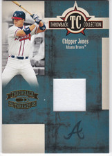2005 Throwback Threads Throwback Collection Material #10 Chipper Jones Jsy /250