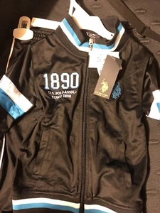 US polo assn boys Tracksuit Set Size 4T Color Black With Teal - Picture 1 of 5