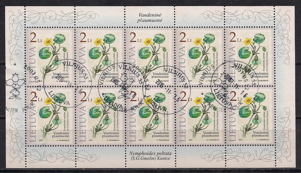 Lituania 2001 El Libro Rojo de Lituania. Plantas. Mi 758 Klb Usado Foto 1 de 1