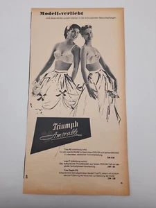 Clipping Ritaglio Pubblicità 1957 Triumph Amorable Modell verliebt - Bild 1 von 1