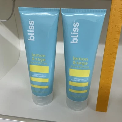 Crema hidratante máxima de mantequilla corporal de limón y salvia Bliss 6,7 oz Foto 1 de 2