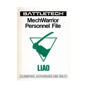 Shield Games Battletech MechWarrior Personnel File - Liao Bag Fair/EX - Imagen 1 de 1