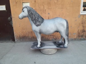 Pony lebensgroß 3D😉 Pferd Skulptur Horses Tierfigur Deco HAEIGEMO lebensecht - Picture 1 of 6