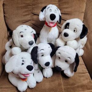 Big 14" Disney Store 101 102 Dalmatians Plush Puppy Lot Domino Oddball Dipstick - Picture 1 of 16