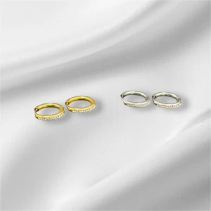 Cerchi da Lobo in Acciaio Nickel Free con Zirconi. Colore e Misure a scelta - Imagen 1 de 13