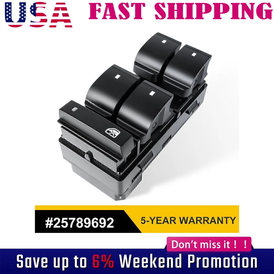 Interruptor de puerta Master Power Window para Chevrolet Silverado 1500 2007-2013 EE. UU. Foto 1 de 4