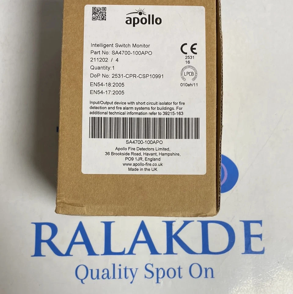 APOLLO FIRE DETECTORS SA4700-100APO Apollo - Image 1 of 1