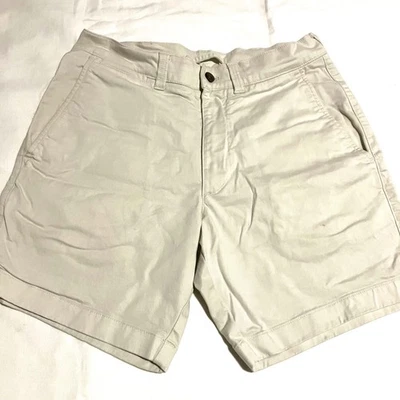 Pantalones Cortos Cabeza de Pato Para Hombre 28 Caqui Chino Frente Plano Informal Clásico Foto 1 de 4