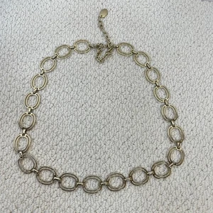 Cintura maglia catena metallo vintage tono oro donna lunga 31" - Foto 1 di 4