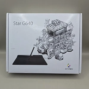 NEW XP-PEN Star G640 Black Drawing Tablet & Stylus Pen For Windows/ Mac - Picture 1 of 10