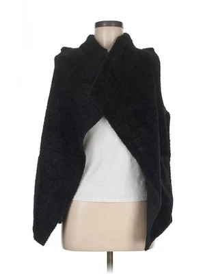 Ecote Women Black Faux Fur Vest M - Image 1 of 4