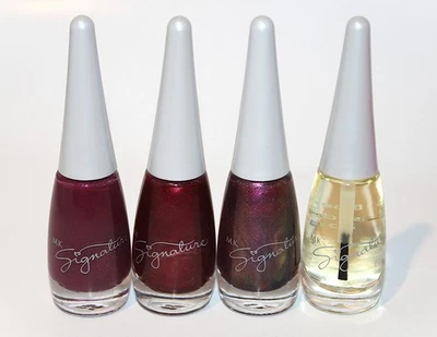 MARY KAY 指甲油 4 件套 Rich Berry, Plum Fun, Berry Bliss, 底漆 全新 — 第 1/3 张图片