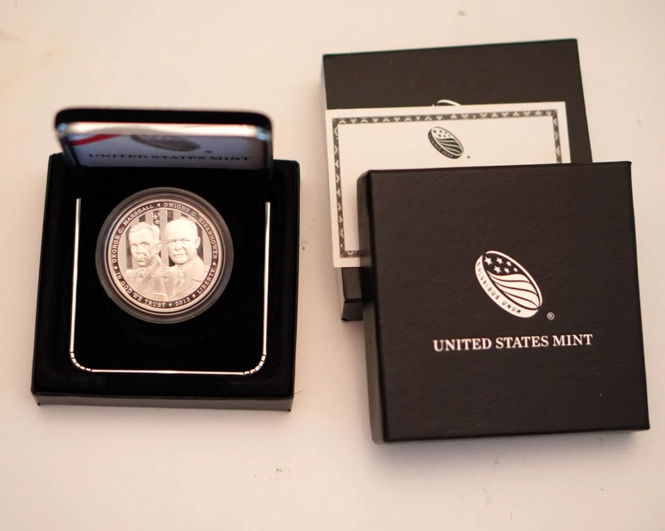 2013 P US Mint 5 Star Generals Proof Silver Dollar - Box and COA (INV U) - Image 1 of 4