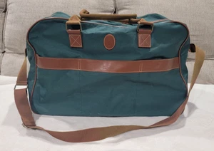 Vintage Polo Ralph Lauren grün braun große Reisetasche Canvas Weekender Reise - Bild 1 von 9