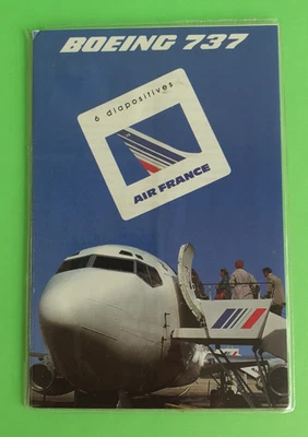 POCHETTE DE 6 DIAPOSITIVES / BOEING 737 / AIR FRANCE - Photo 1/3