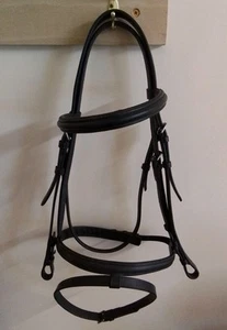 Bridle with Flash Noseband Full Black Leather (HAP) - Picture 1 of 10