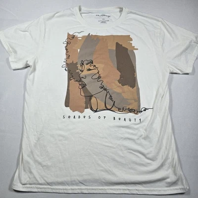 Camiseta Moderna Lux Mujer XXL Tonos de Belleza Manga Corta Blanco Gráfico Foto 1 de 4