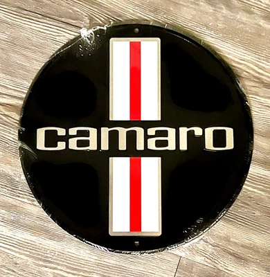 Chevy Camaro 12" Diameter Embossed Aluminum Licensed Sign Made in USA New! - Image 1 of 3
