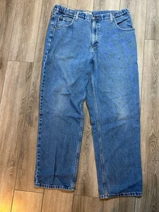 Pantalones de mezclilla de colección LL Bean para hombre cintura cómoda lavado medio azul talla 36 X 30 100 % algodón - Imagen 1 de 8