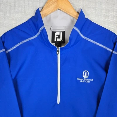 FOOTJOY x SAPELO HAMMOCK GEORGIA Mens Sz XL Hydroknit Windproof 1/2 Zip Long Slv - Image 1 of 4
