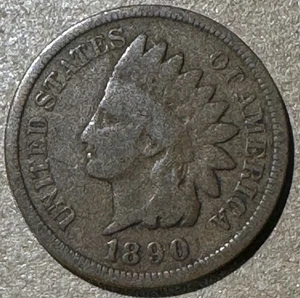 Indian Head Cent - 1890 - United States Cent - .01¢ - “Indian Head Penny” - Picture 1 of 2