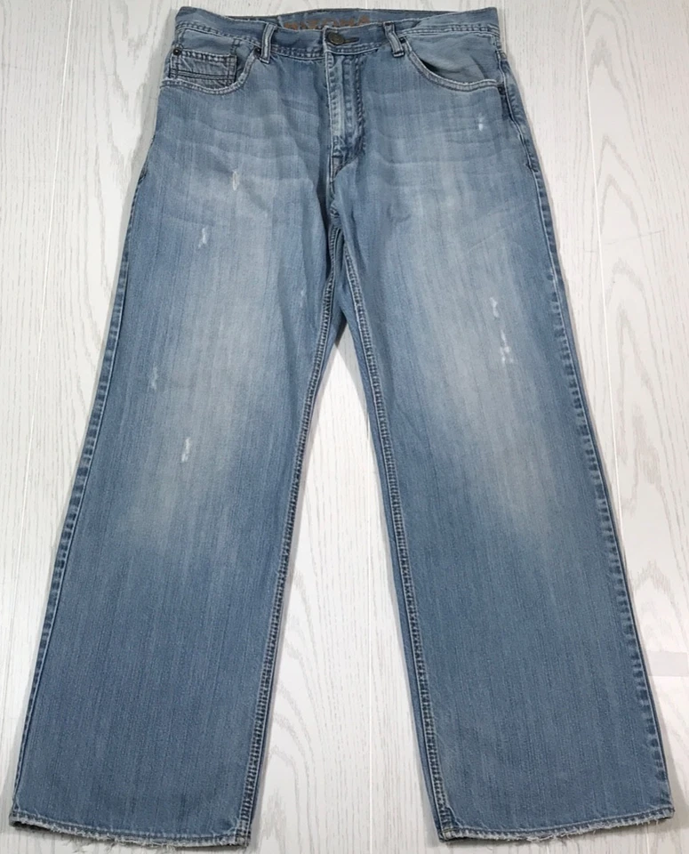 Jeans Arizona Vintage Para Hombre 32x30 Sueltos Rectos Azul Denim Bootcut Sueltos Desteñidos Foto 1 de 4