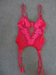 NWOT, SEVEN 'TIL MIDNIGHT Size L (12-14) Sexy Red Torsolette - Picture 1 of 4