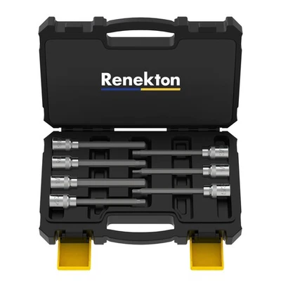 3/8” Drive Extra Long Allen Hex Bit Socket Set, SAE, 1/8mm to 3/8mm, S2 and C... - Image 1 of 4