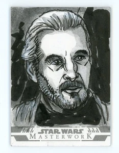 2024 Topps Star Wars Masterwork Count Dooku Dan Gorman Original Sketch 1/1 - Picture 1 of 2