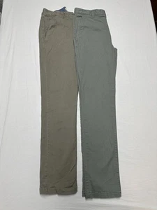 Lot Of 2 Mini Boden Boys' Pants Trouser Classic Khaki Size 14y Not Perfect - Picture 1 of 5