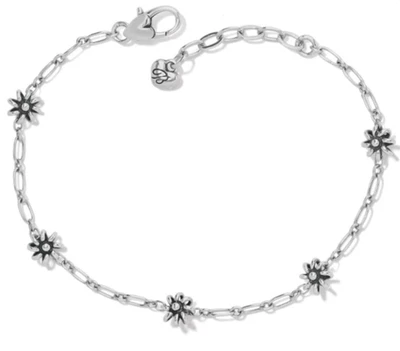 Brighton Daisy 链花银色脚链全新带标签 48 美元 — 第 1/3 张图片