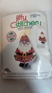 Jiffy Stitchery Santa Sampler #132 New in Sealed Package Vntg Christmas Crafts - Picture 1 of 4
