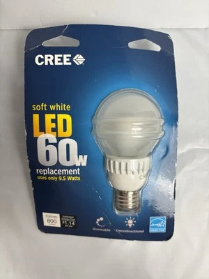 CREE Soft White LED 60W Dimmable Bulb 2700K/800 Lumens - Image 1 of 4