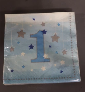 Little Star Boy 1st Birthday Paper Lunch Napkins 16 Count ( Case of 12 ) - Picture 1 of 3