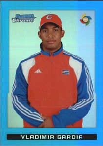 2009 Bowman Chrome WBC Prospects Blue Refractors Baseball Card #BCW44 Garcia