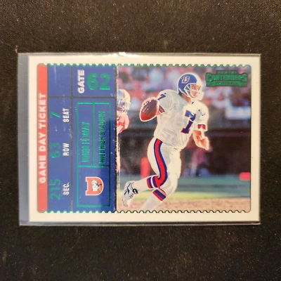 2022 Panini Contenders Game Day Ticket  SSP John Elway Broncos GREEN PARALLEL L8 - Image 1 of 2