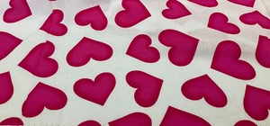 SPRINGS - SIMPLE HEARTS #CP44195-PINK (2012)- BY THE YARD - Picture 1 of 2