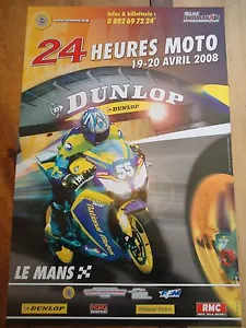 OFFICIAL POSTER **24 HOURS DU MANS 2008 MOTORCYCLES ** POSTER ACO MOTO LE MOTORBIKE - Picture 1 of 3