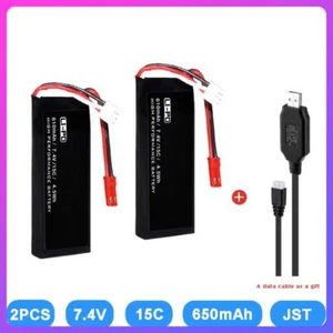 2 Stück 7,4 V 15C 610mAh Akku für Hubsan H502s H502e RC Quadcopter Drohne Teil Auto - Bild 1 von 9