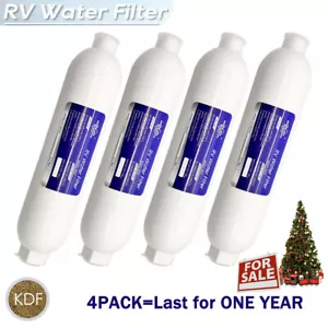 4Pk RV Camper Inline Water Filter Reduce Chlorine Odor,Camping Water Hose Filter - Picture 1 of 12